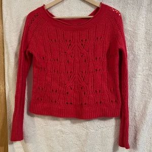 Moda International Pink Cable Sweater size Small ***Rabbit Hair***